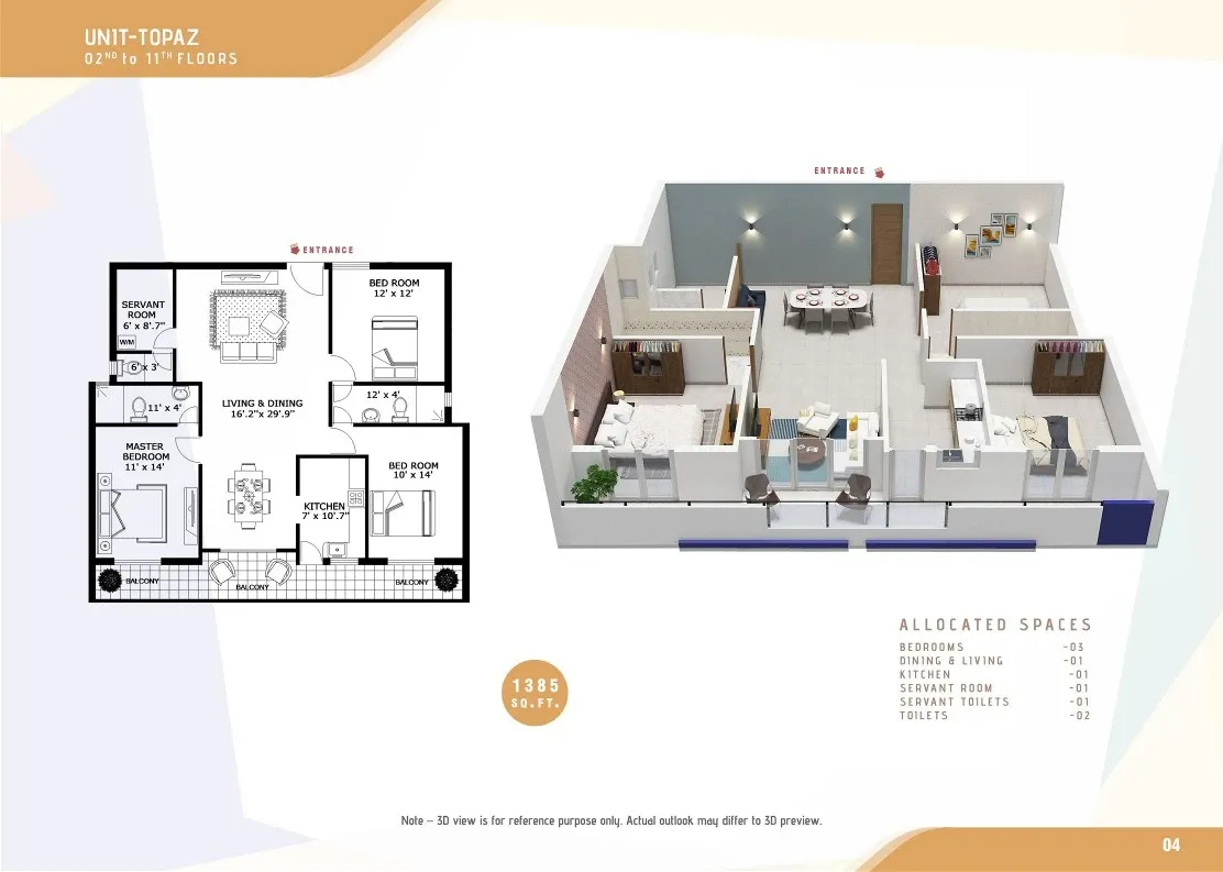 TOPAZ - 3BR