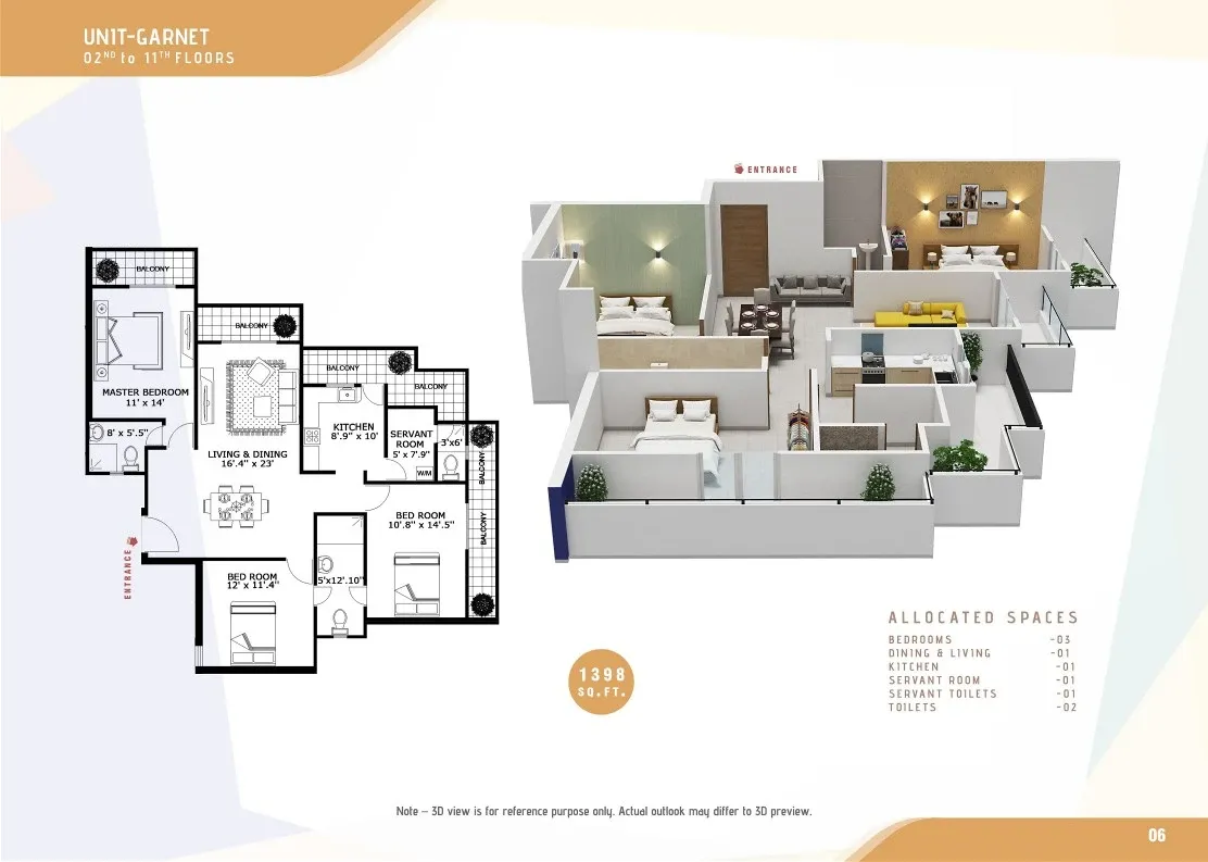 GARNET - 3BR