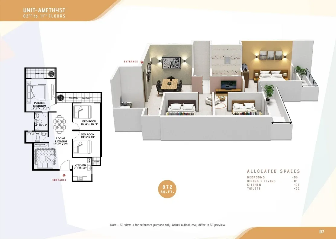 AMETHYST - 3BR