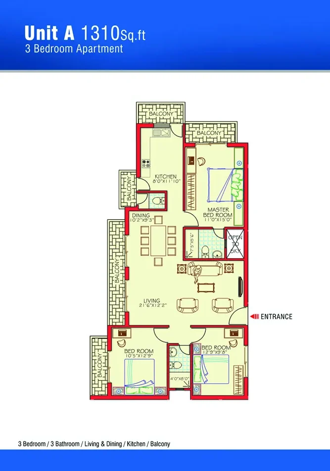 UNIT A - 3BR