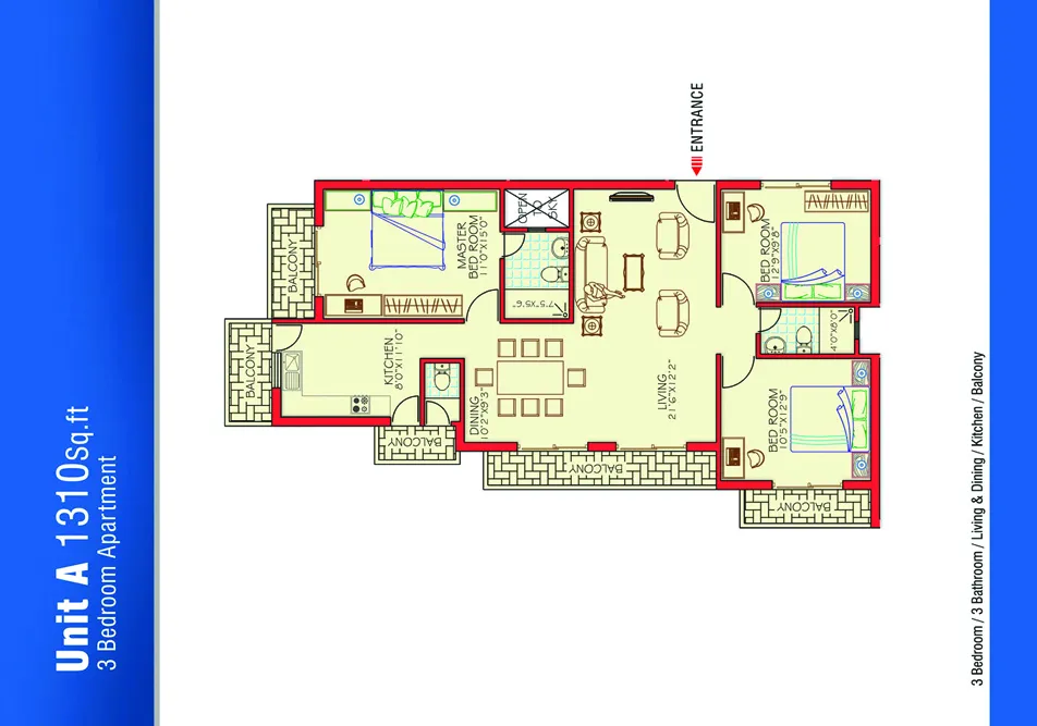 UNIT A - 3BR