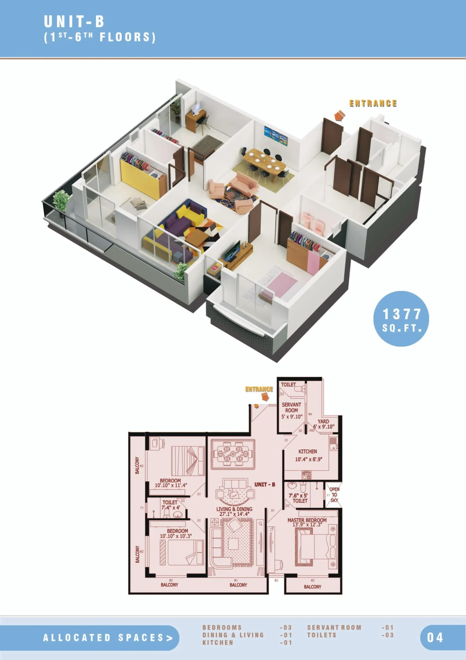 UNIT B - 3BR