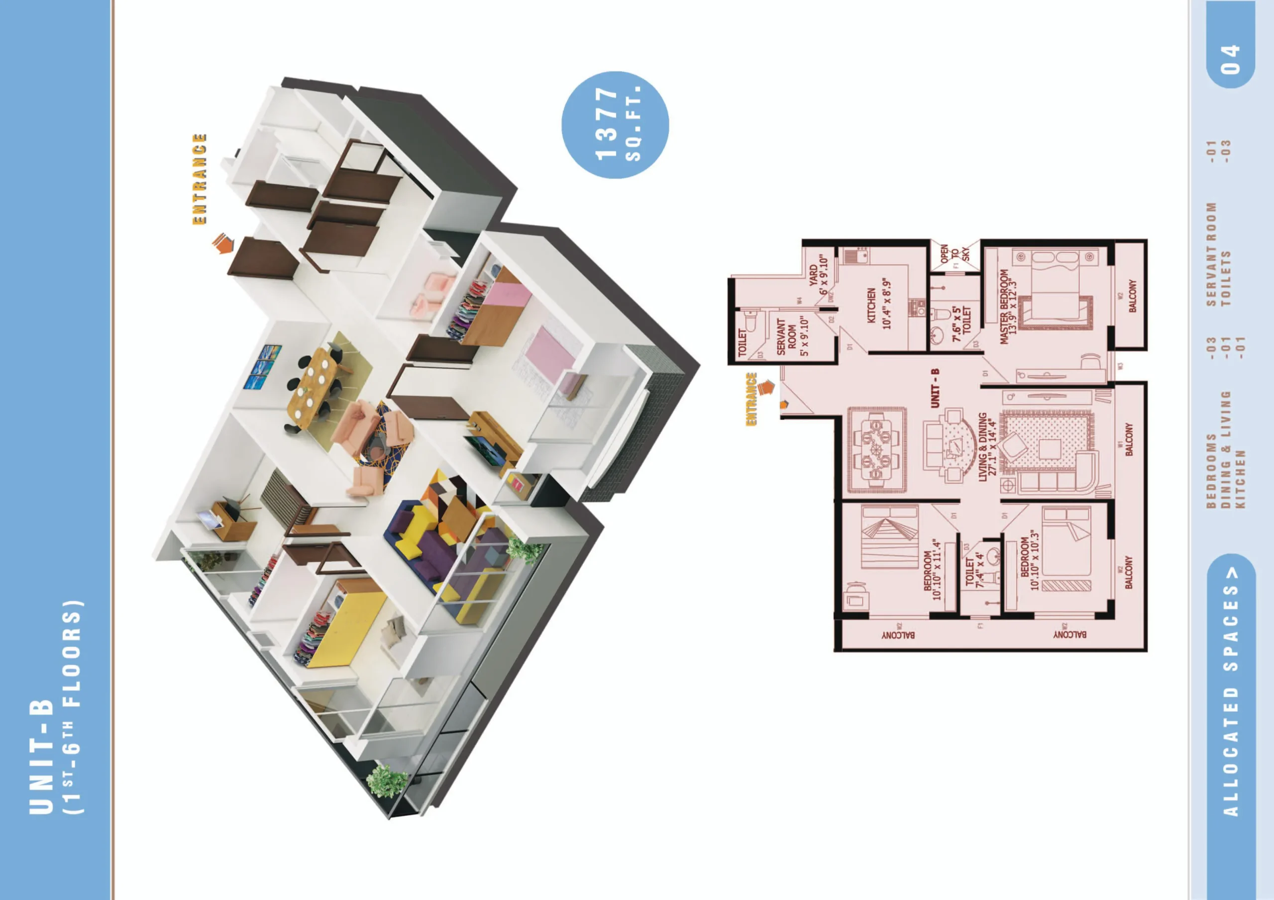 UNIT B - 3BR