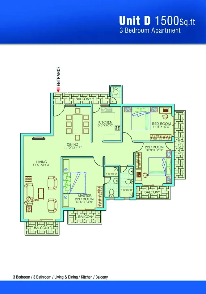 UNIT D - 3BR