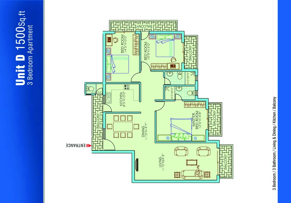 UNIT D - 3BR