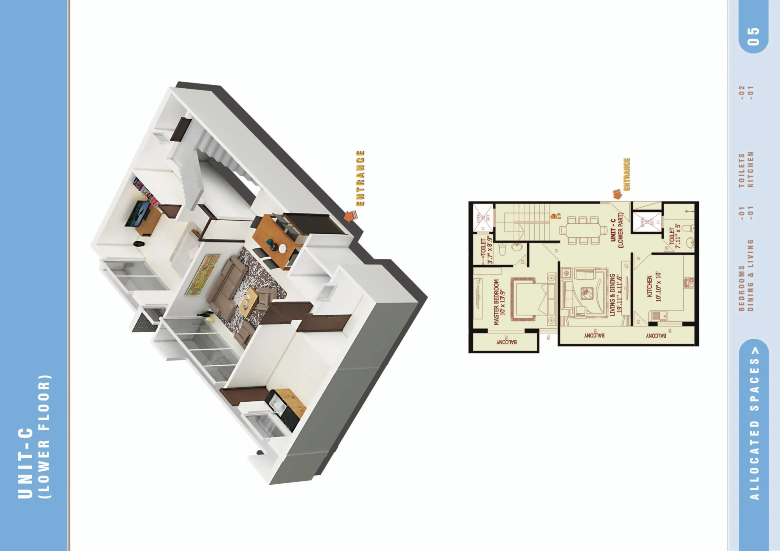 UNIT C - 1BR LOWER