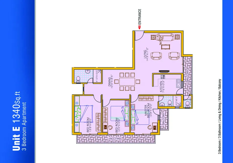 UNIT E - 3BR