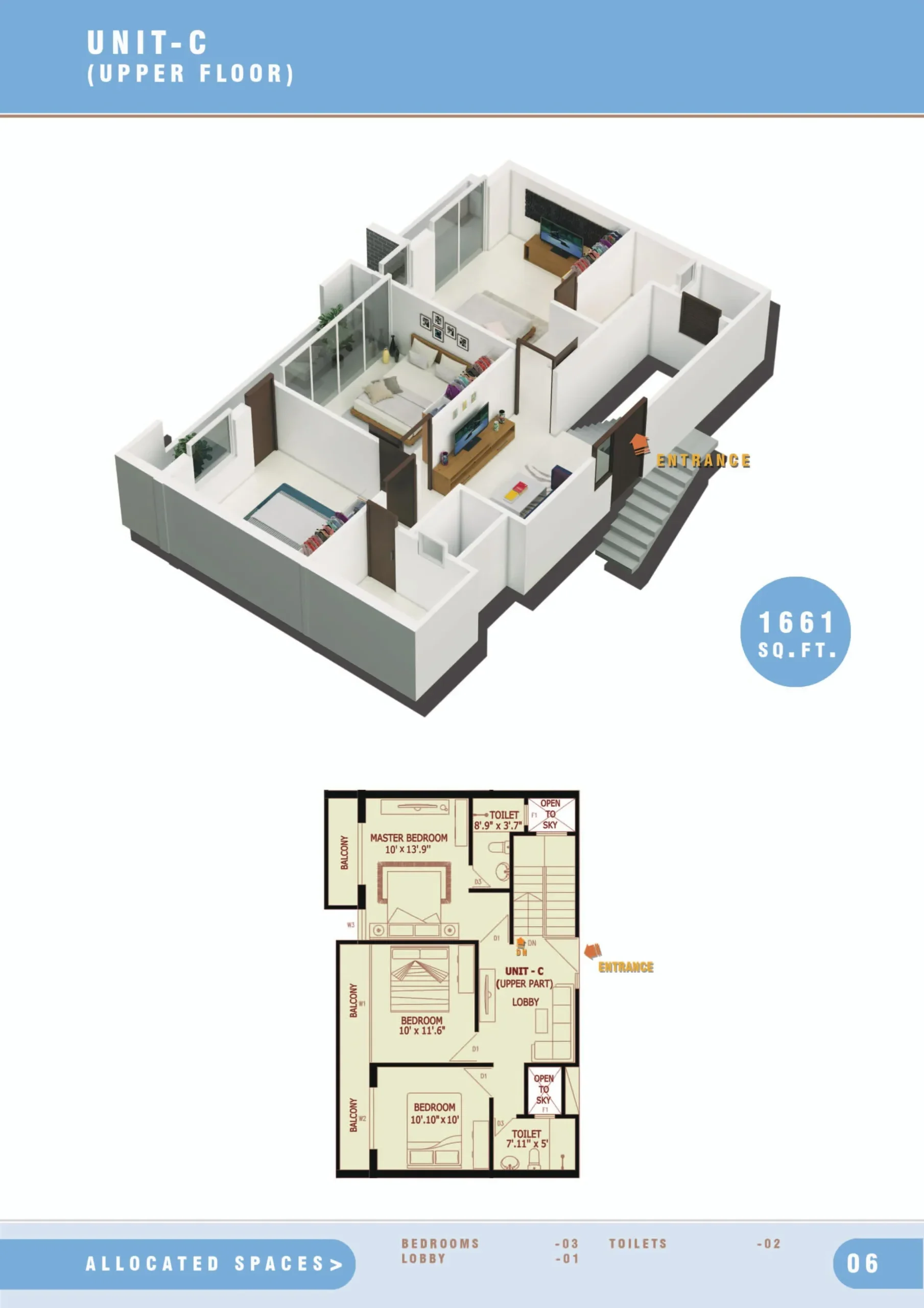 UNIT C - 3BR UPPER