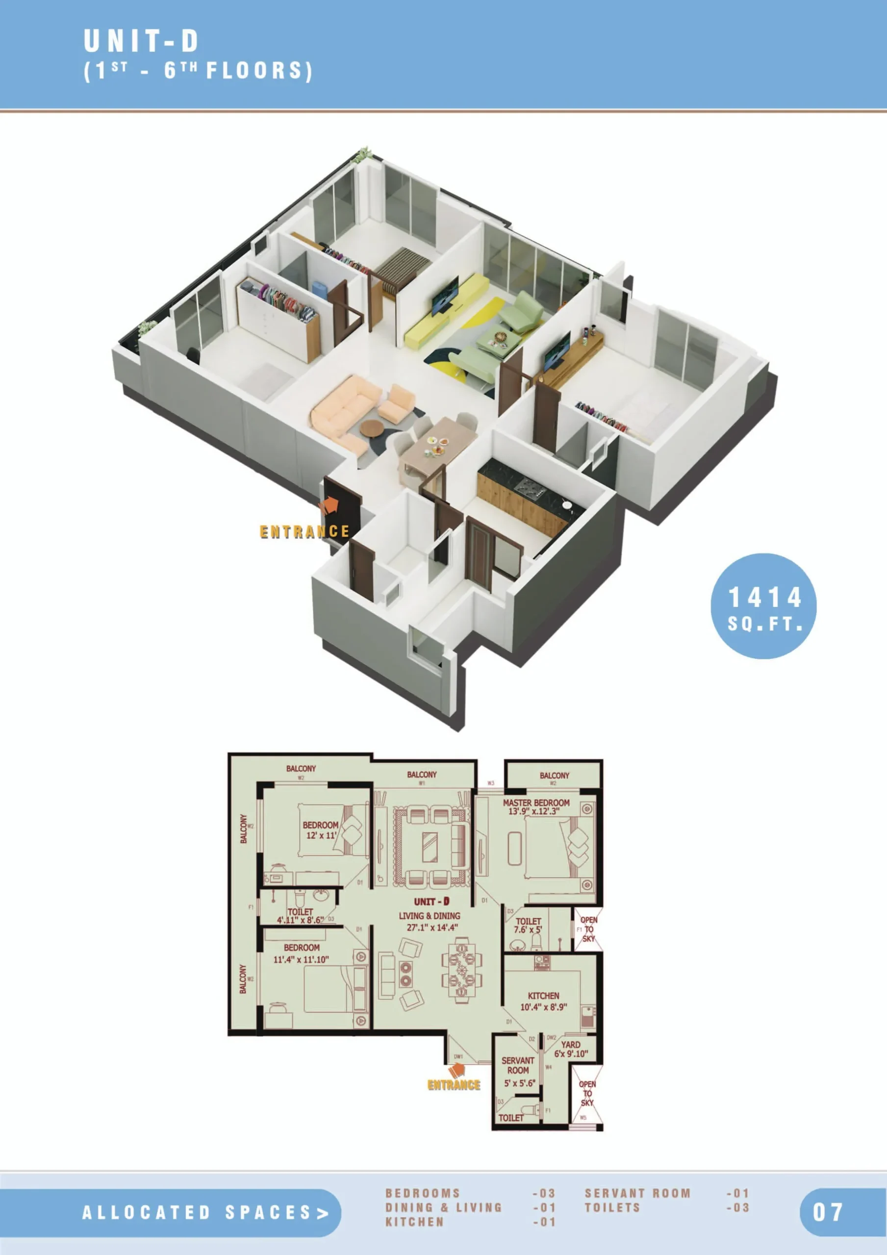 UNIT D - 3BR