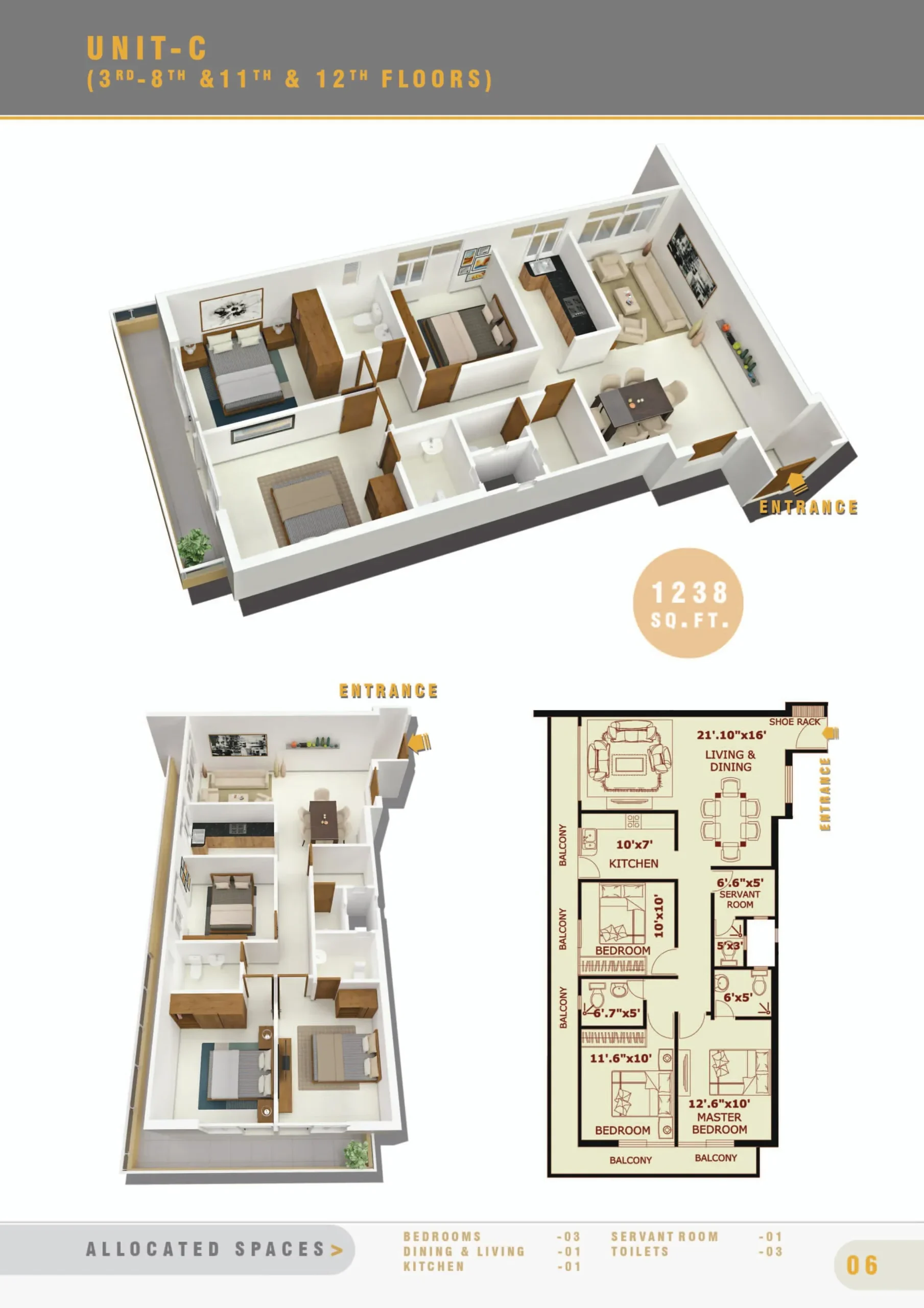 UNIT C - 3BR