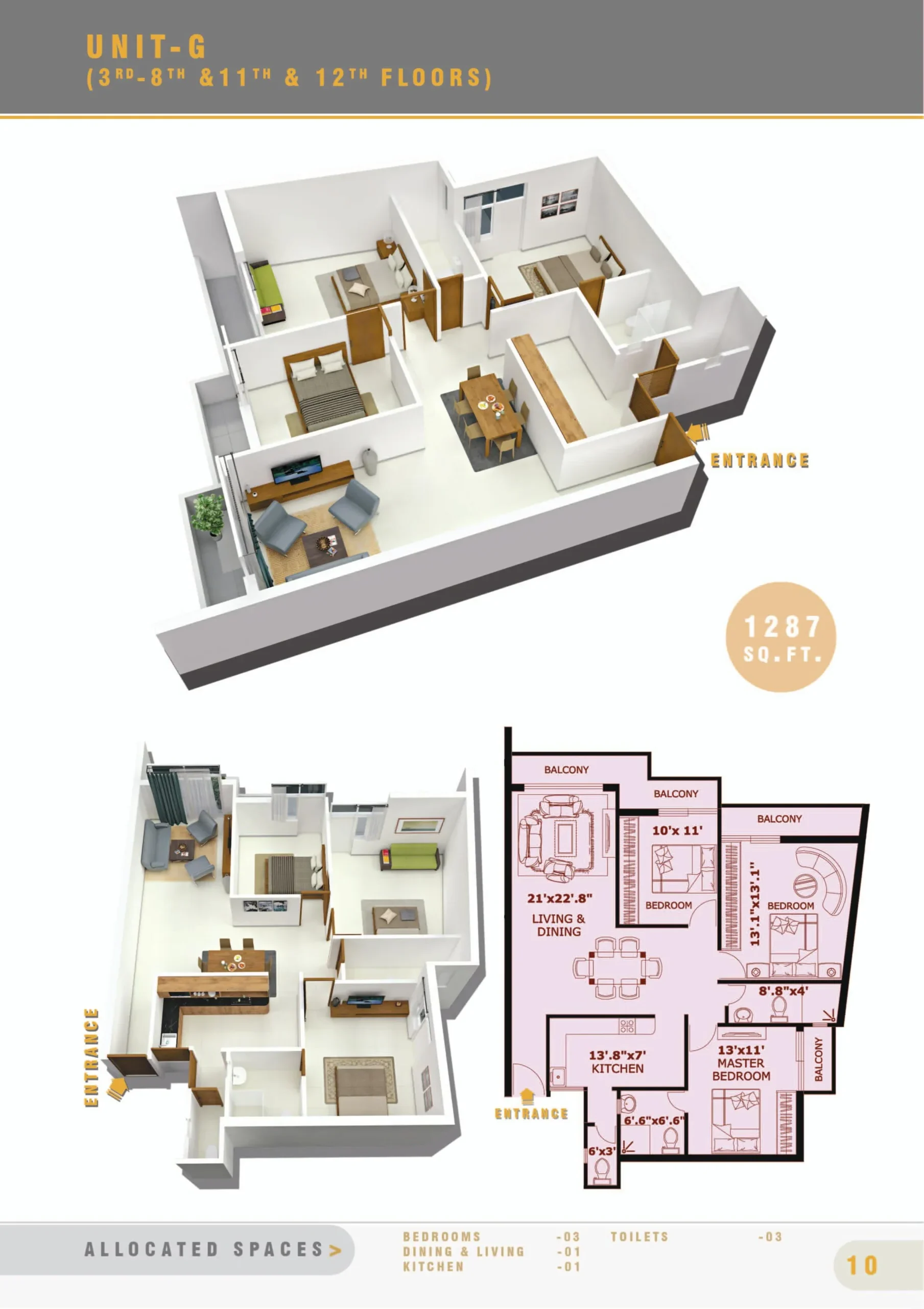 UNIT G - 3BR