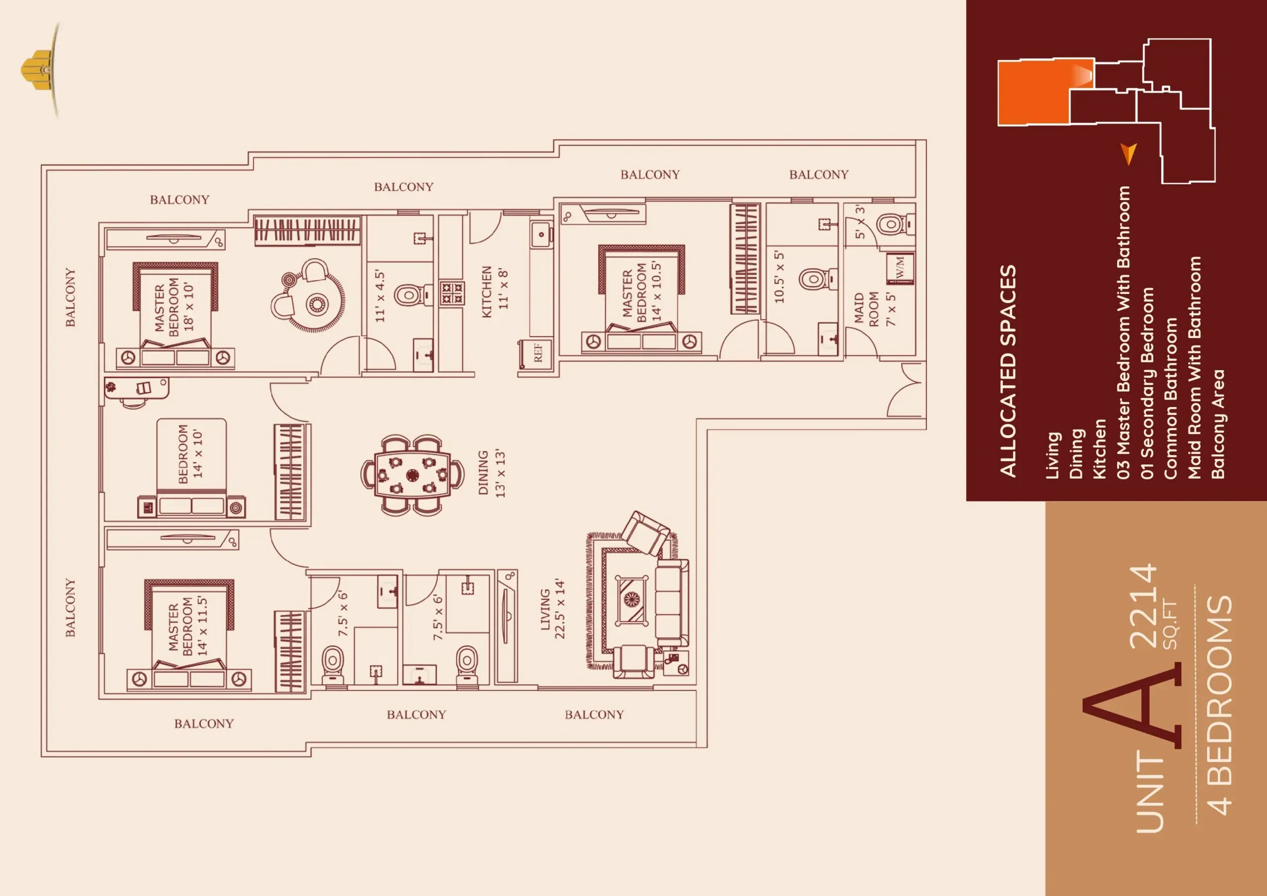 UNIT A - 4BR