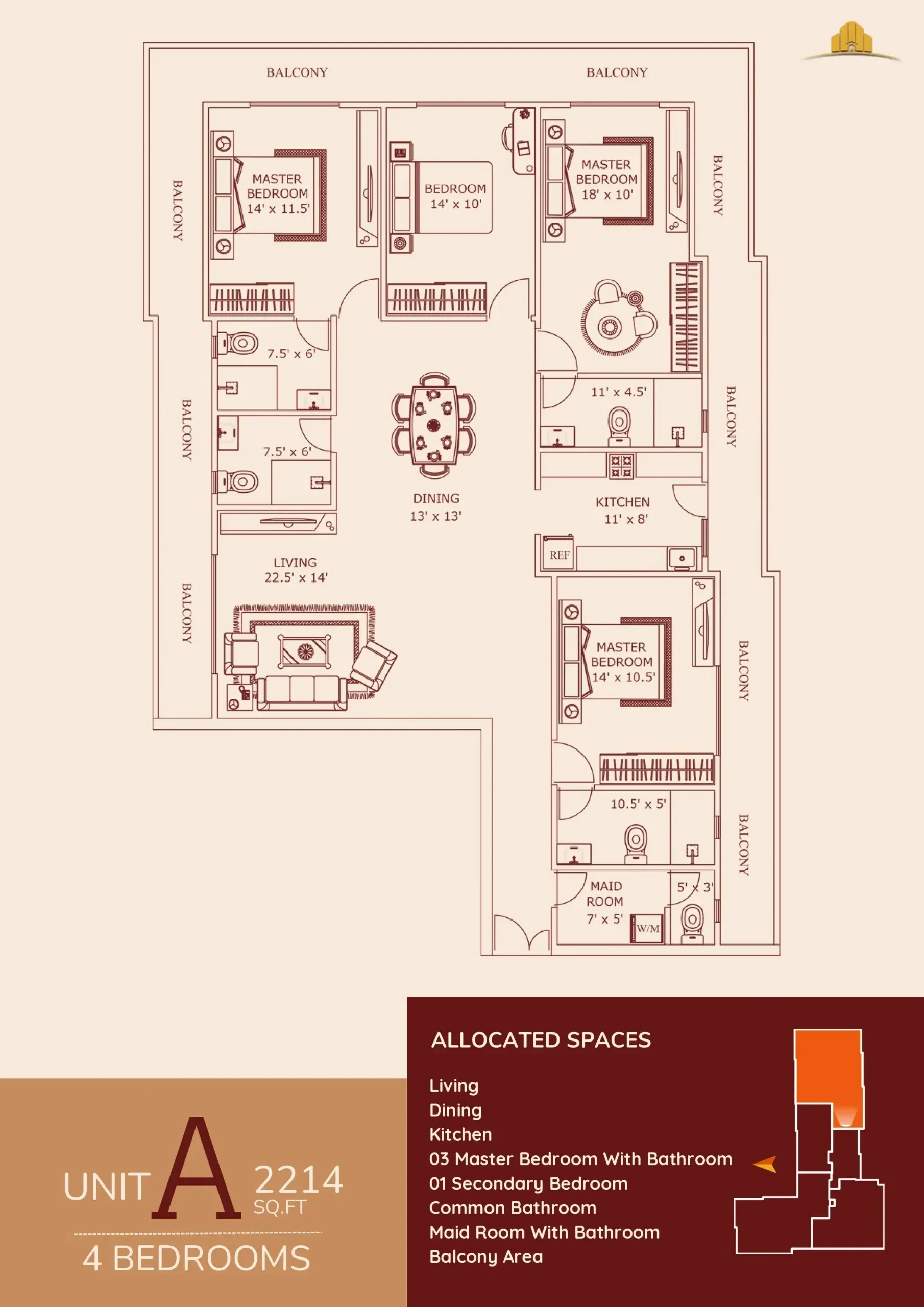 UNIT A - 4BR