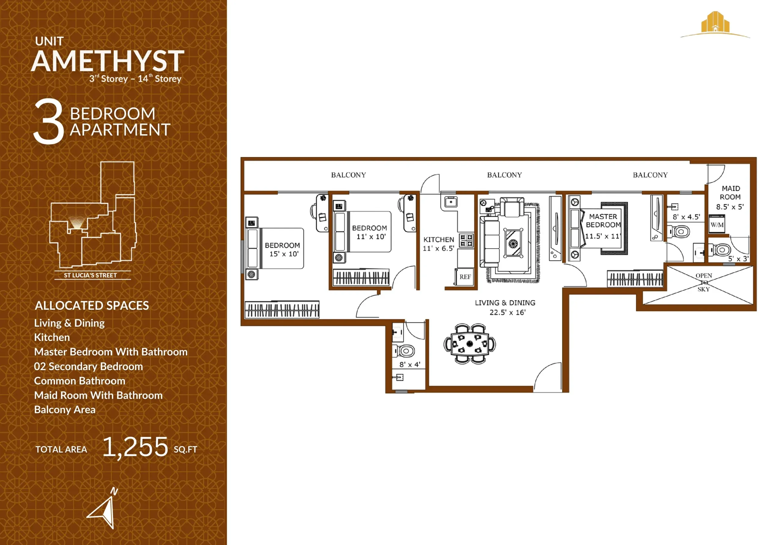 UNIT AMETHYST - 3BR
