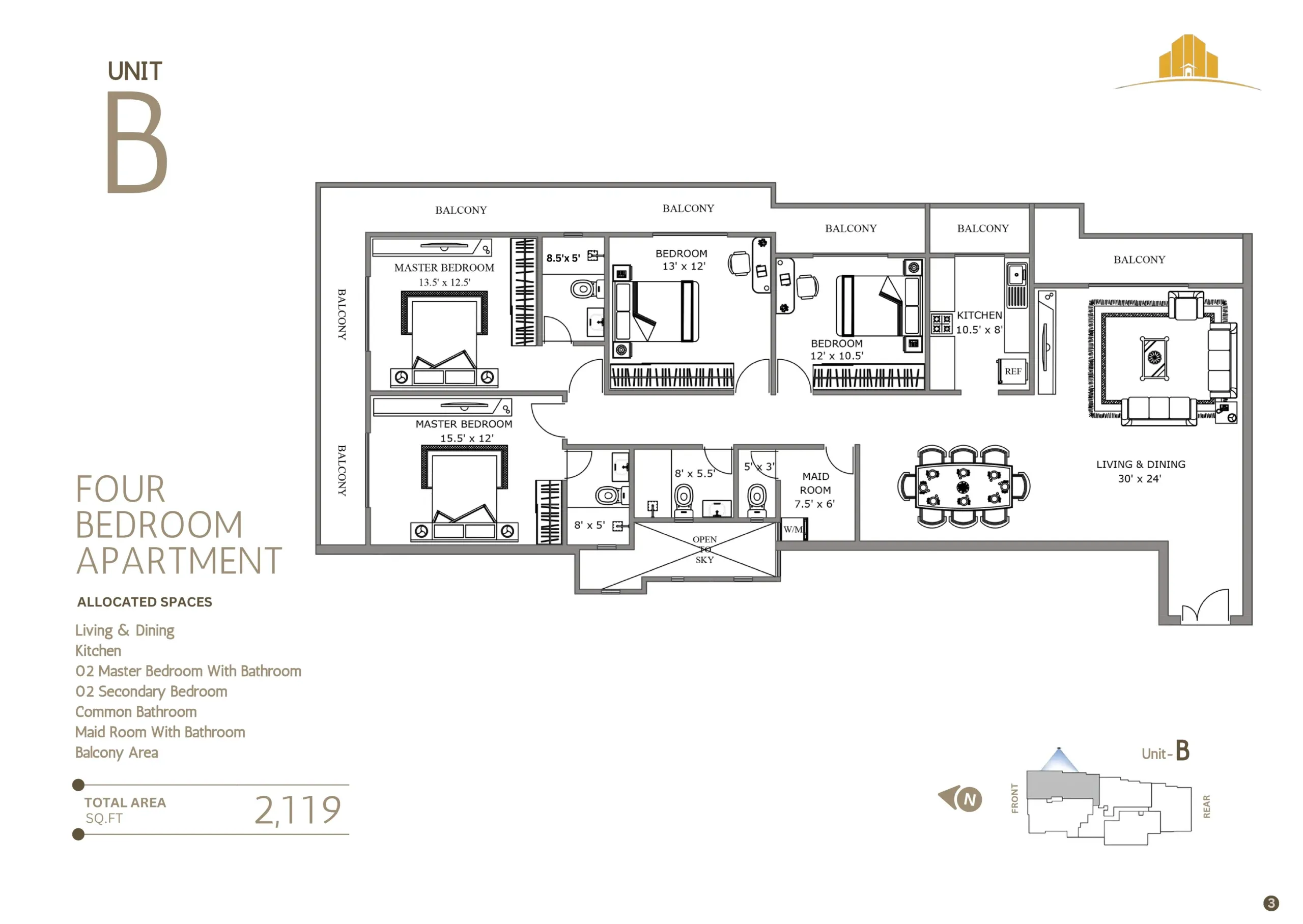 UNIT B - 4BR