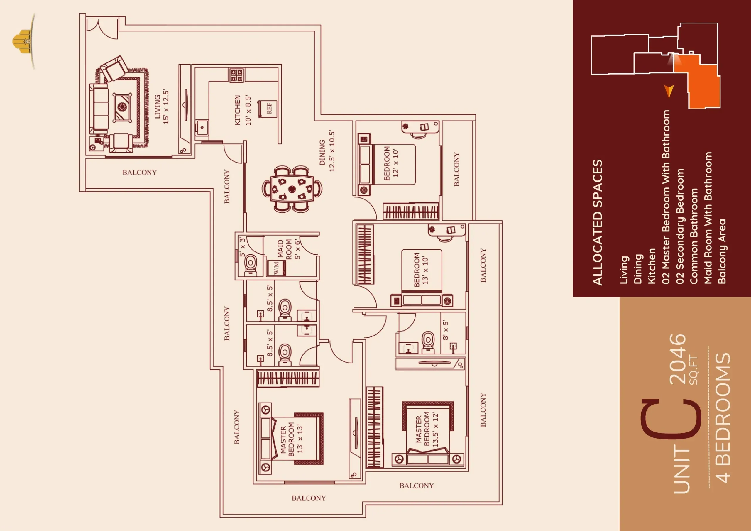UNIT C - 4BR