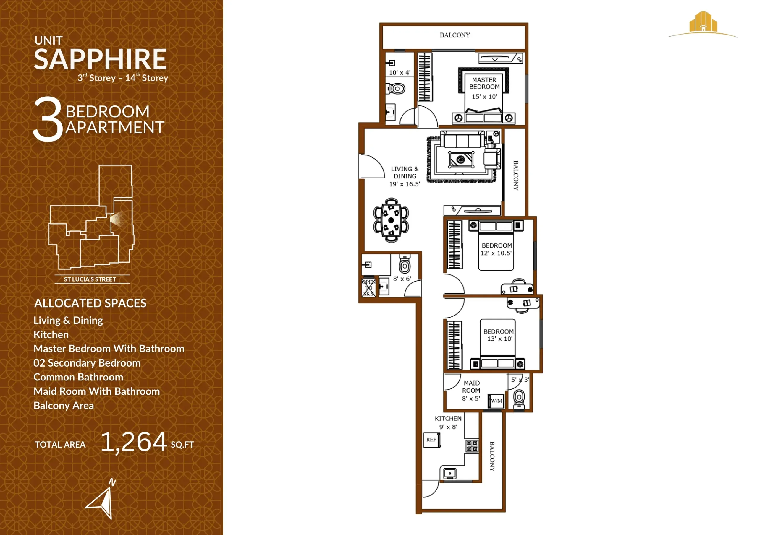 UNIT SAPPHIRE - 3BR