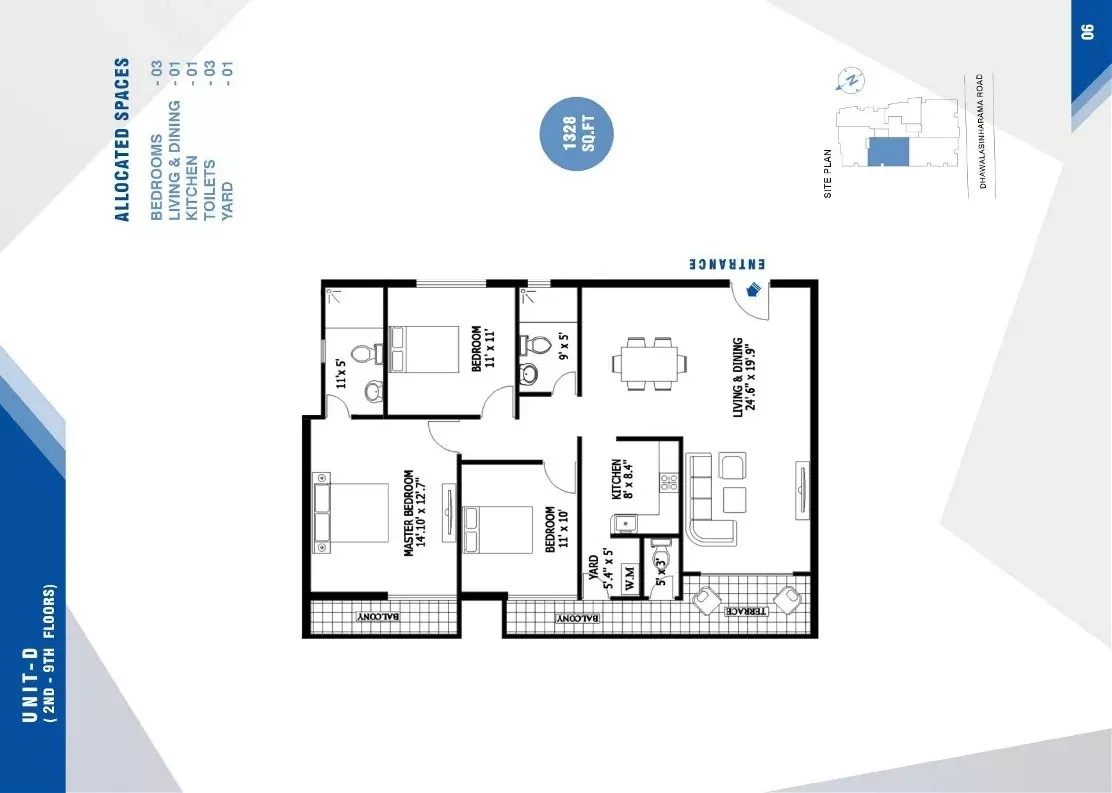 UNIT D - 3BR