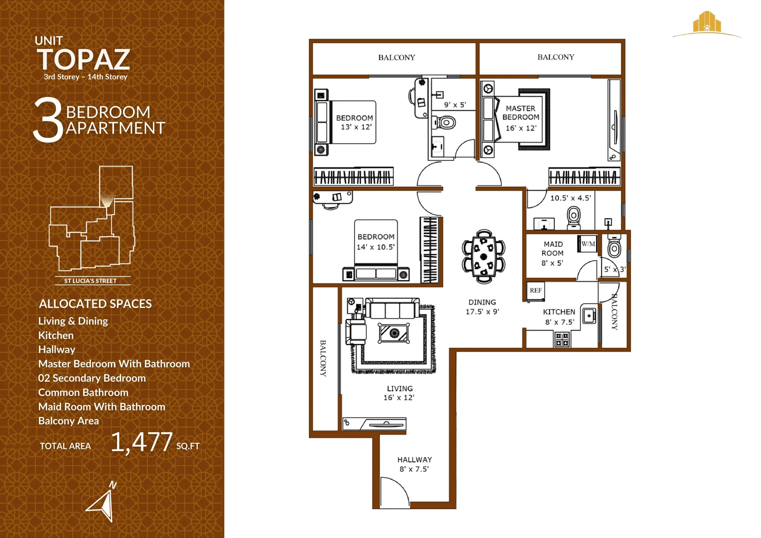 UNIT TOPAZ - 3BR