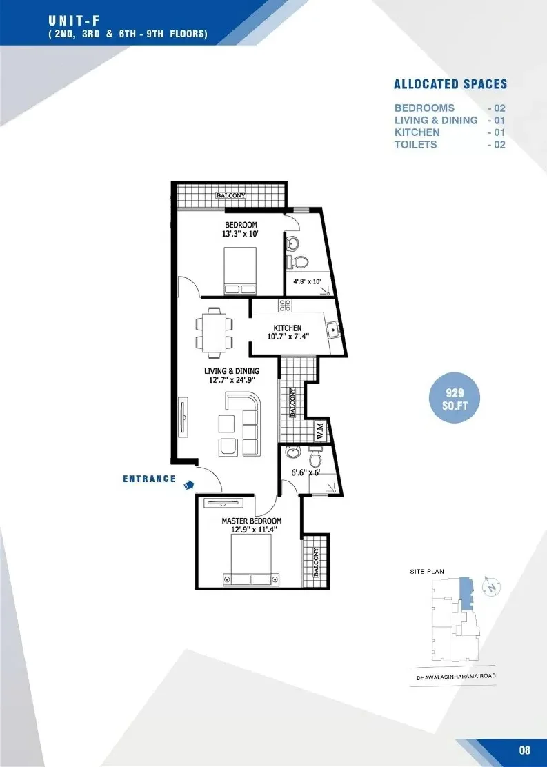 UNIT F - 2BR